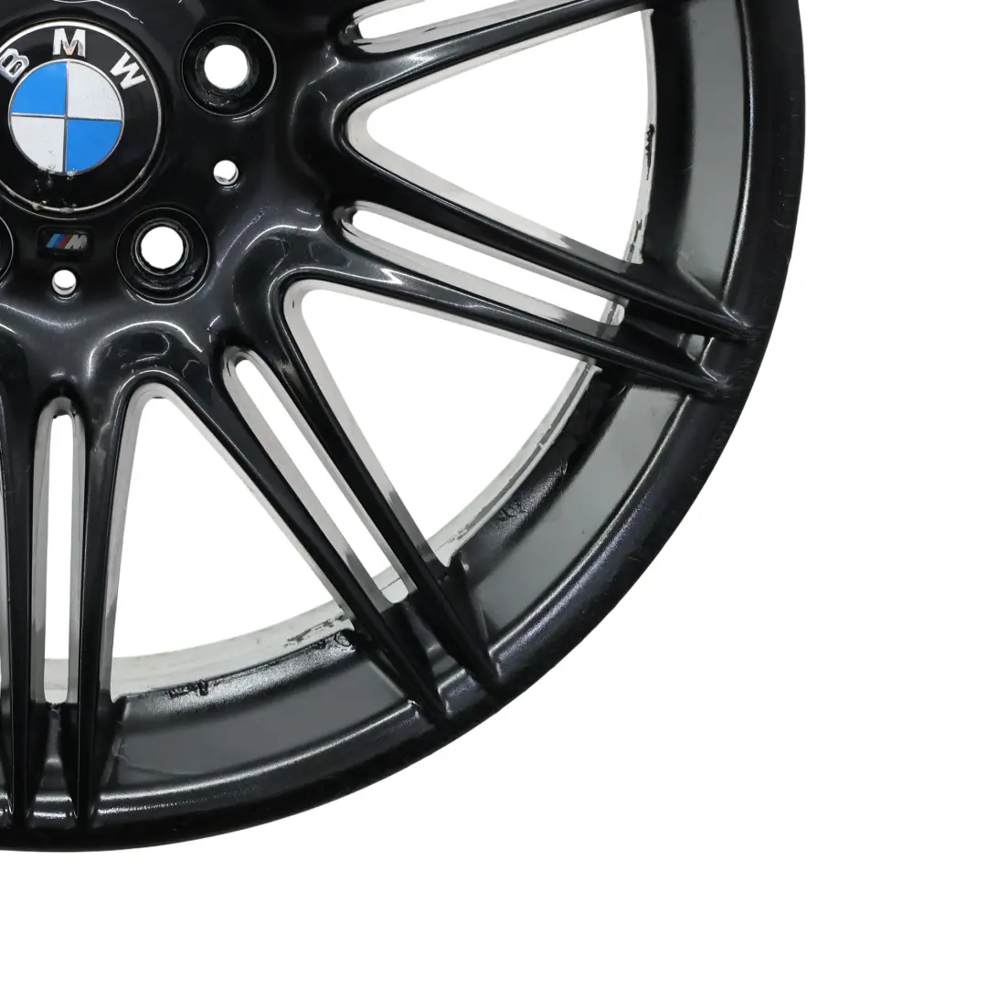 Vorne Schwarz Alu Felge Alufelge 19" M Doppelspeiche 225 8J ET:37 für BMW E90 E91 mit Teilenummer 8037141 BMW E90 E91 Vorne Schwarz Alu Felge Alufelge 19" M Doppelspeiche 225 8J ET:37 - SKU 8037141-1 - Teilenummer 8037141