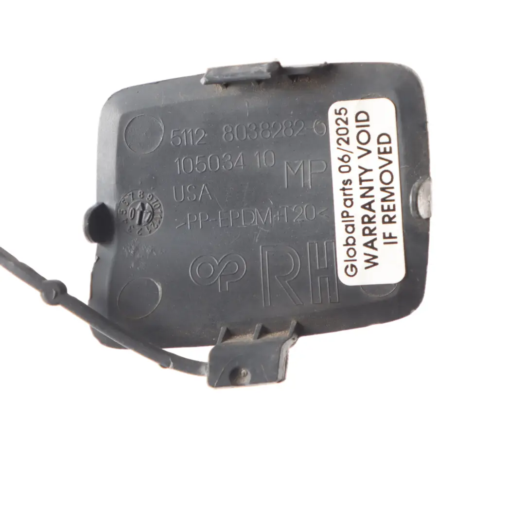 Bumper Flap Towing Eye Cap Right O/S Tiefseeblau Metallic A76 to BMW X5 E70 Rear with Part number 8038282 BMW X5 E70 Rear Bumper Flap Towing Eye Cap Right O/S Tiefseeblau Metallic A76 - SKU 8038282-DSB - Part number 8038282