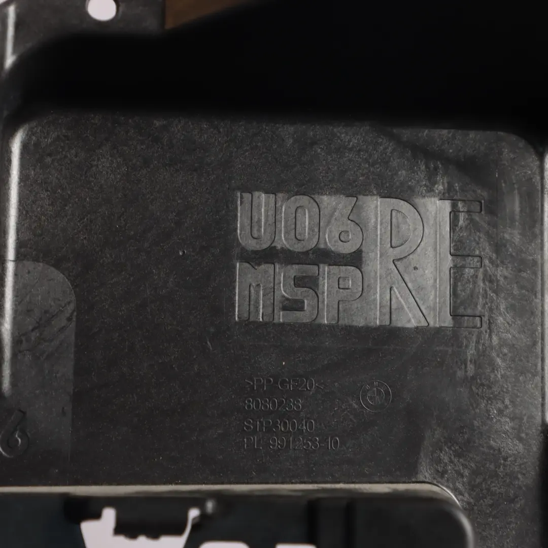 Bumper Guide Right O/S Mount Bracket Side Holder Trim to BMW U06 Rear with Part number 8080238 BMW U06 Rear Bumper Guide Right O/S Mount Bracket Side Holder Trim - SKU 8080238 - Part number 8080238