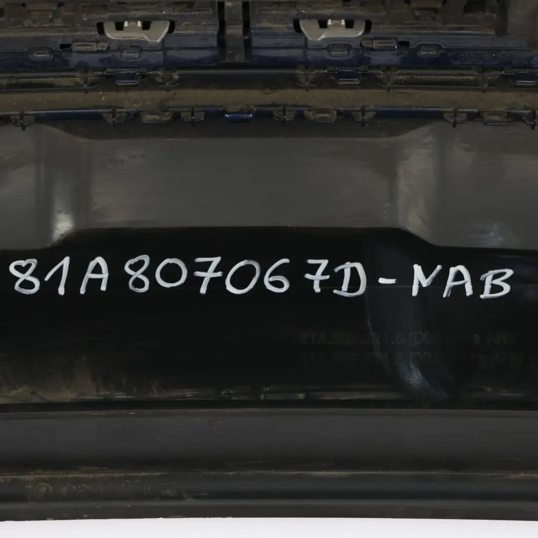 Bumper Trim Panel Covering Navarra Blue Metallic - X5H to Audi Q2 GA Rear with Part number 81A807067D Audi Q2 GA Rear Bumper Trim Panel Covering Navarra Blue Metallic - X5H - SKU 81A807067D-NAB - Part number 81A807067D