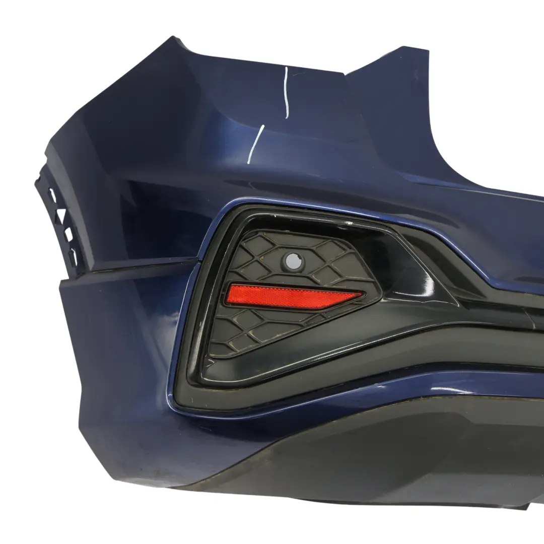 Bumper Trim Panel Covering Navarra Blue Metallic - X5H to Audi Q2 GA Rear with Part number 81A807067D Audi Q2 GA Rear Bumper Trim Panel Covering Navarra Blue Metallic - X5H - SKU 81A807067D-NAB - Part number 81A807067D