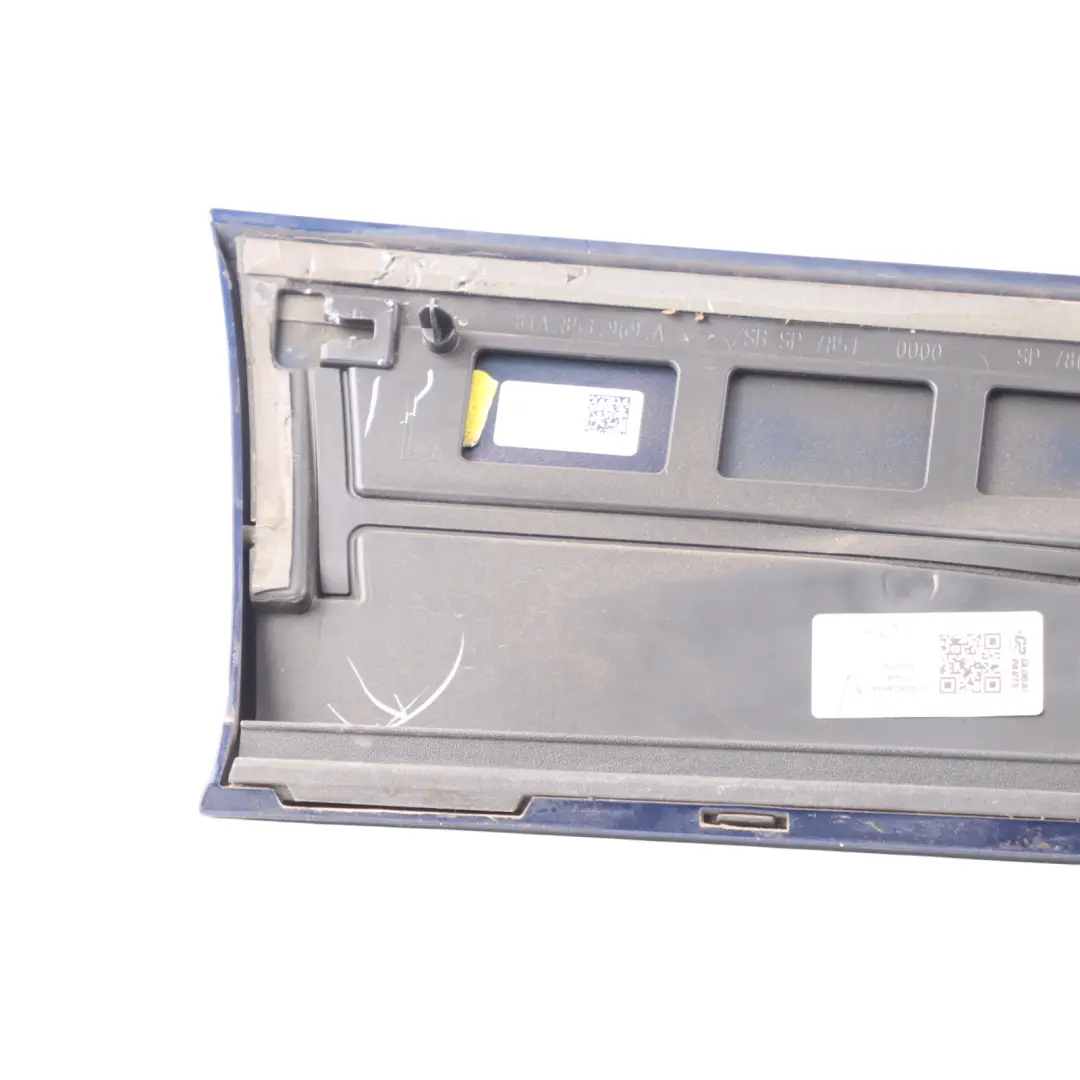 Side Door Moulding Trim Left N/S Strip Navarra Blue Metallic-H5X to Audi Q2 GA Rear with Part number 81A853969A Audi Q2 GA Rear Side Door Moulding Trim Left N/S Strip Navarra Blue Metallic-H5X - SKU 81A853969A-NAB - Part number 81A853969A