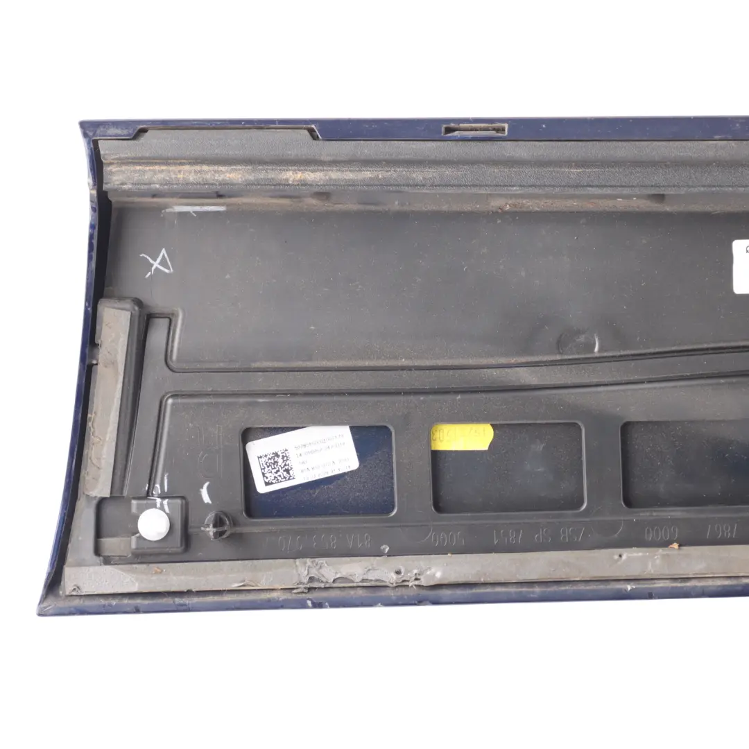 Side Door Moulding Trim Cover Right O/S Strip Navarra Blue X5H to Audi Q2 GA Rear with Part number 81A853970A Audi Q2 GA Rear Side Door Moulding Trim Cover Right O/S Strip Navarra Blue X5H - SKU 81A853970A-NAB - Part number 81A853970A