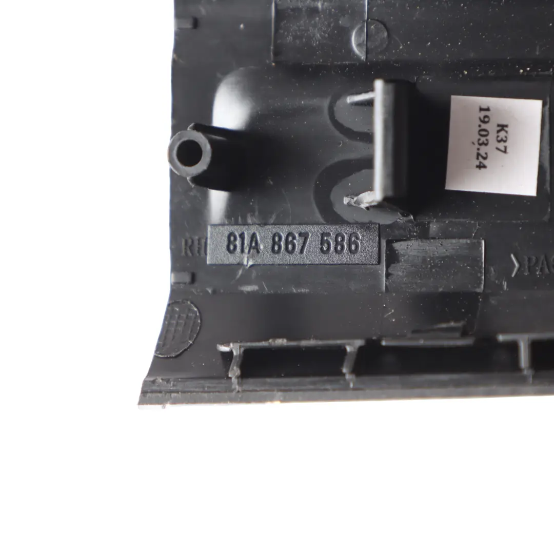 Door Right O/S Pull Handle Trim Aluminium Silver to Audi Q2 GA Rear with Part number 81A867586B Audi Q2 GA Rear Door Right O/S Pull Handle Trim Aluminium Silver - SKU 81A867586B - Part number 81A867586B