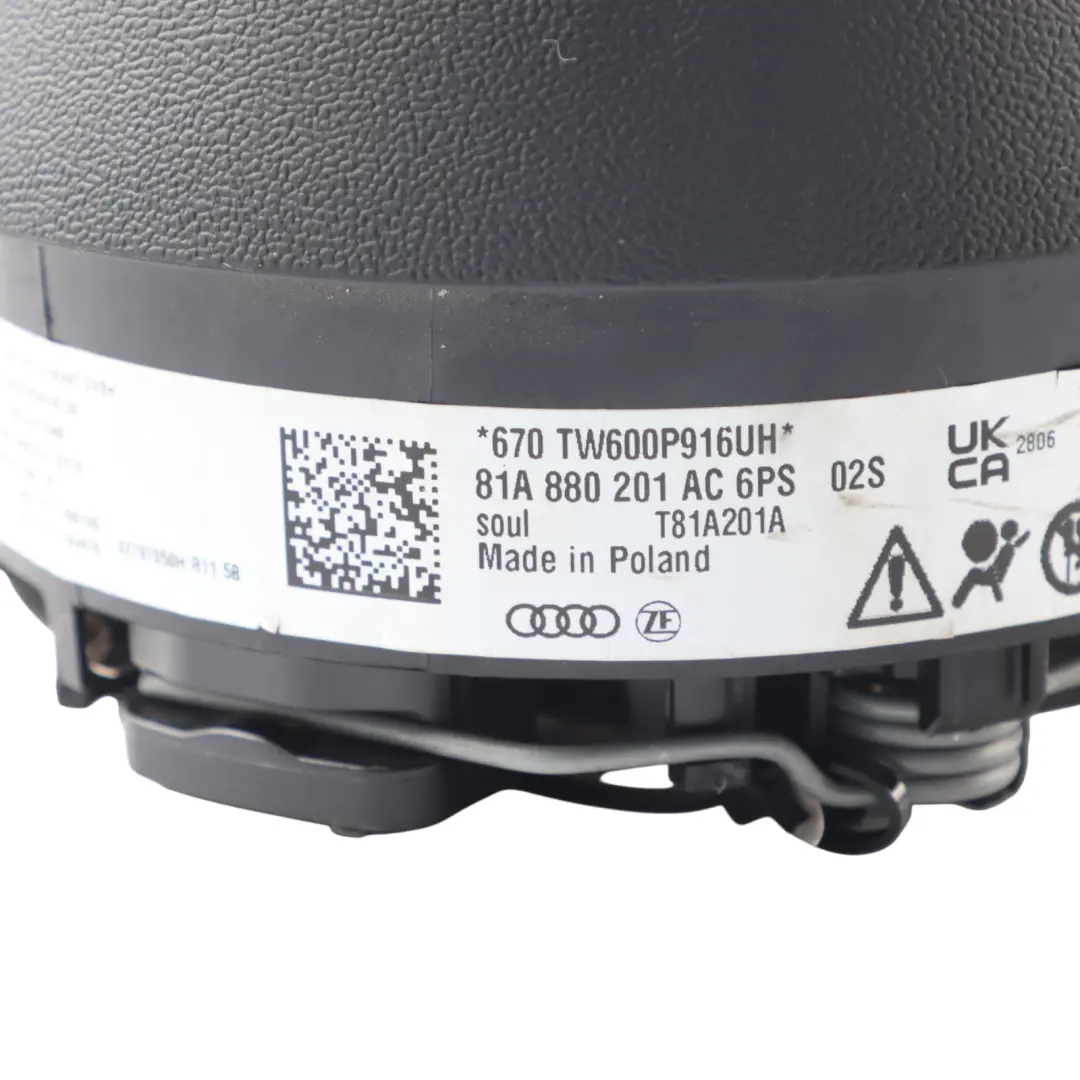 Steering Wheel Air Module Driver's Side to Audi Q2 GA with Part number 81A880201AC Audi Q2 GA Steering Wheel Air Module Driver's Side - SKU 81A880201AC - Part number 81A880201AC