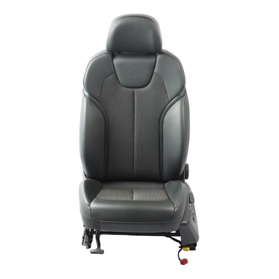 Sedile Anteriore Sinistro Interno S Line Mezza Pelle Nero Grigio Audi Q2 GA - SKU 81A881805AP-2 - Numero di parte 81A881805AP