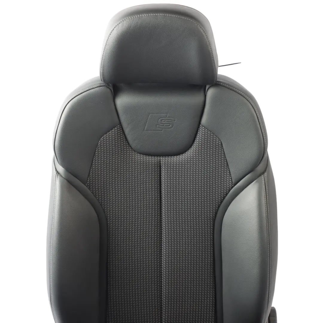 Siège Avant Gauche Intérieur S Line Demi Cuir Noir Gris pour Audi Q2 GA à propos du numéro de pièce 81A881805AP Audi Q2 GA Siège Avant Gauche Intérieur S Line Demi Cuir Noir Gris - SKU 81A881805AP-2 - Numéro de pièce 81A881805AP