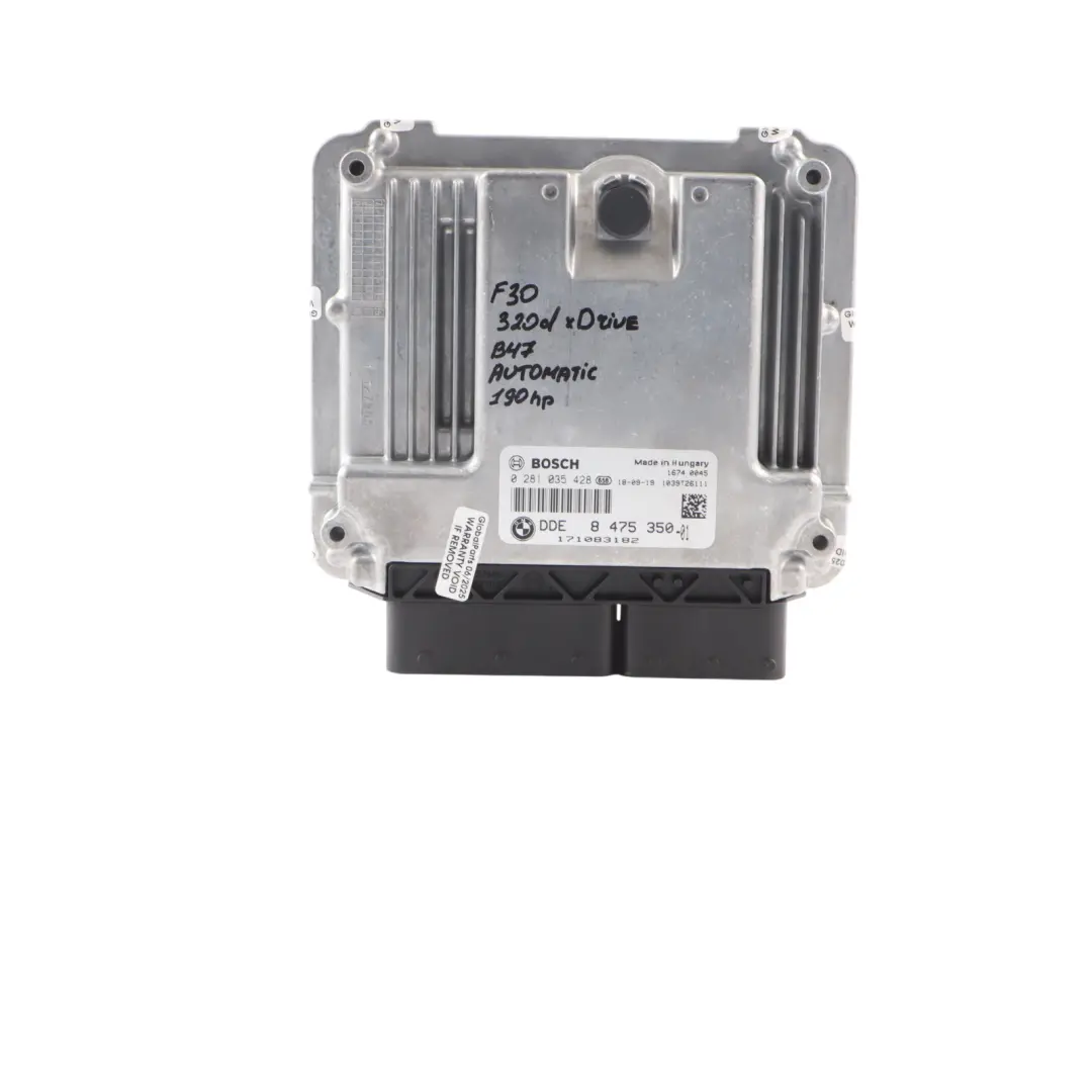 B47 190HP Zestaw ECU Automatyczna 8475350 do BMW F21 F30 LCI 120d 320d xDrive o numerze 8574752 BMW F21 F30 LCI 120d 320d xDrive B47 190HP Zestaw ECU Automatyczna 8475350 - SKU 8475350-3 - Numer Części 8574752