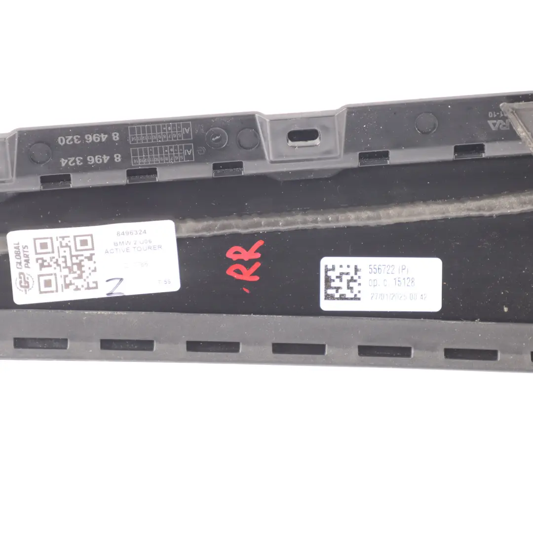 Door B Column Pillar Outer Cover Trim Panel Right O/S to BMW U06 Rear with Part number 8496324 BMW U06 Rear Door B Column Pillar Outer Cover Trim Panel Right O/S - SKU 8496324 - Part number 8496324