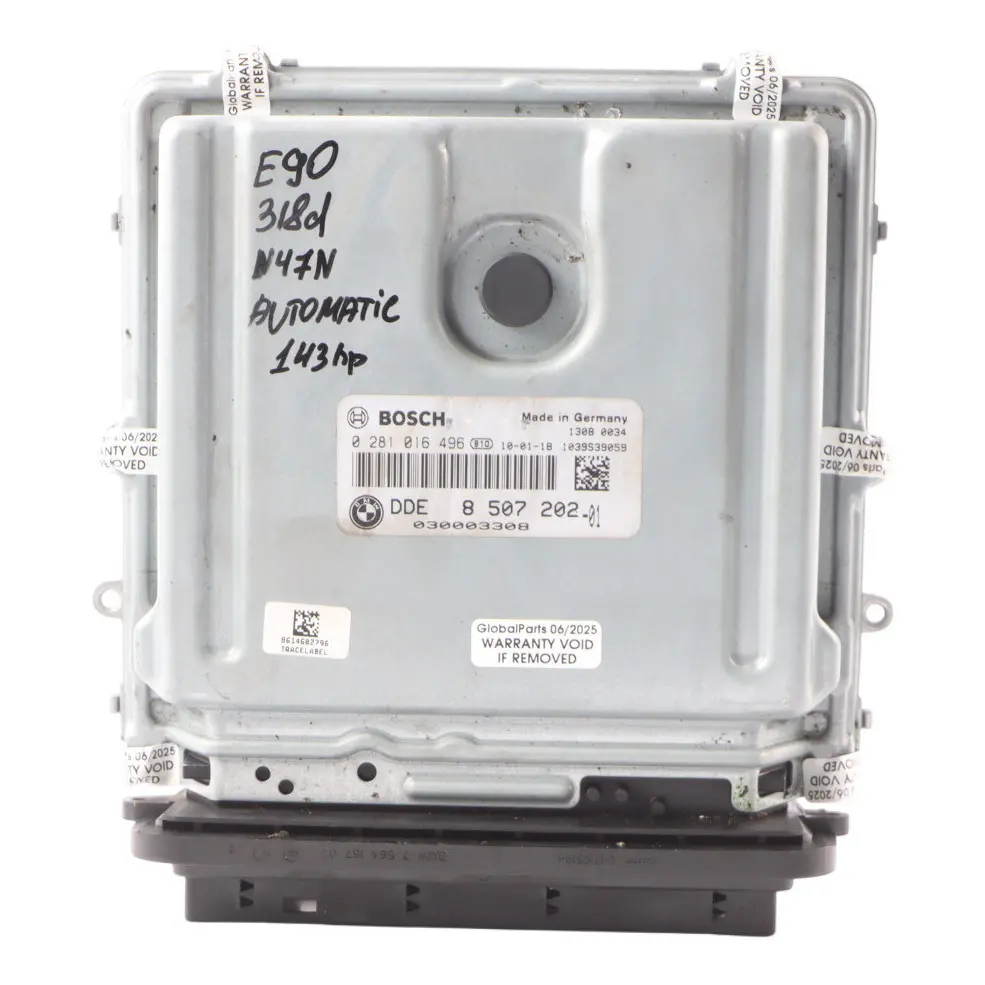 N47N 143HP Engine Control ECU Kit DDE Automatic to BMW E90 E91 LCI 318d with Part number 8507202 BMW E90 E91 LCI 318d N47N 143HP Engine Control ECU Kit DDE Automatic - SKU 8507202-4 - Part number 8507202