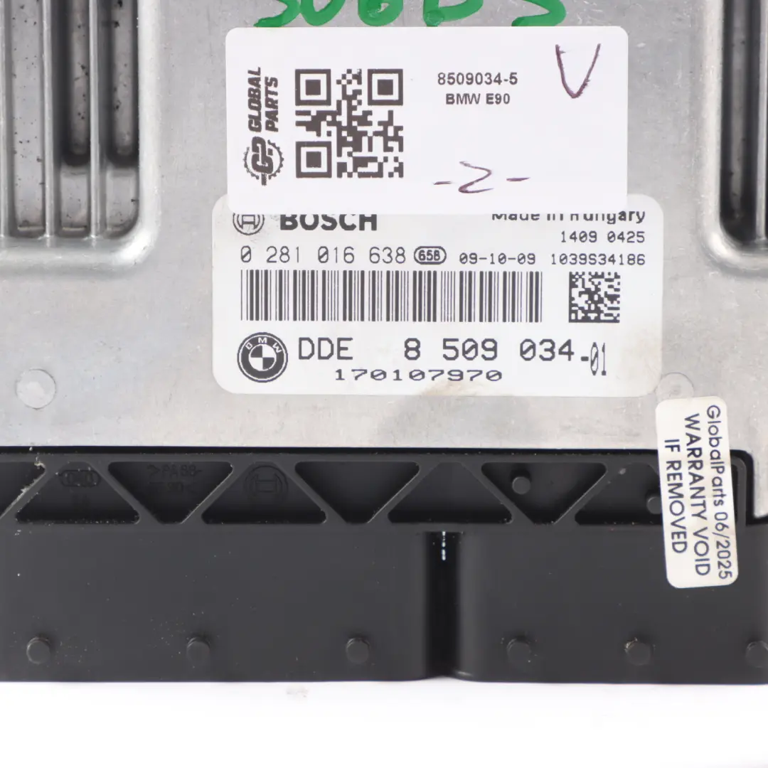 BMW E60 LCI E90 325d 525d M57N2 197HP Engine ECU Kit DDE Automatic - SKU 8509034-5 - Part number 8509034