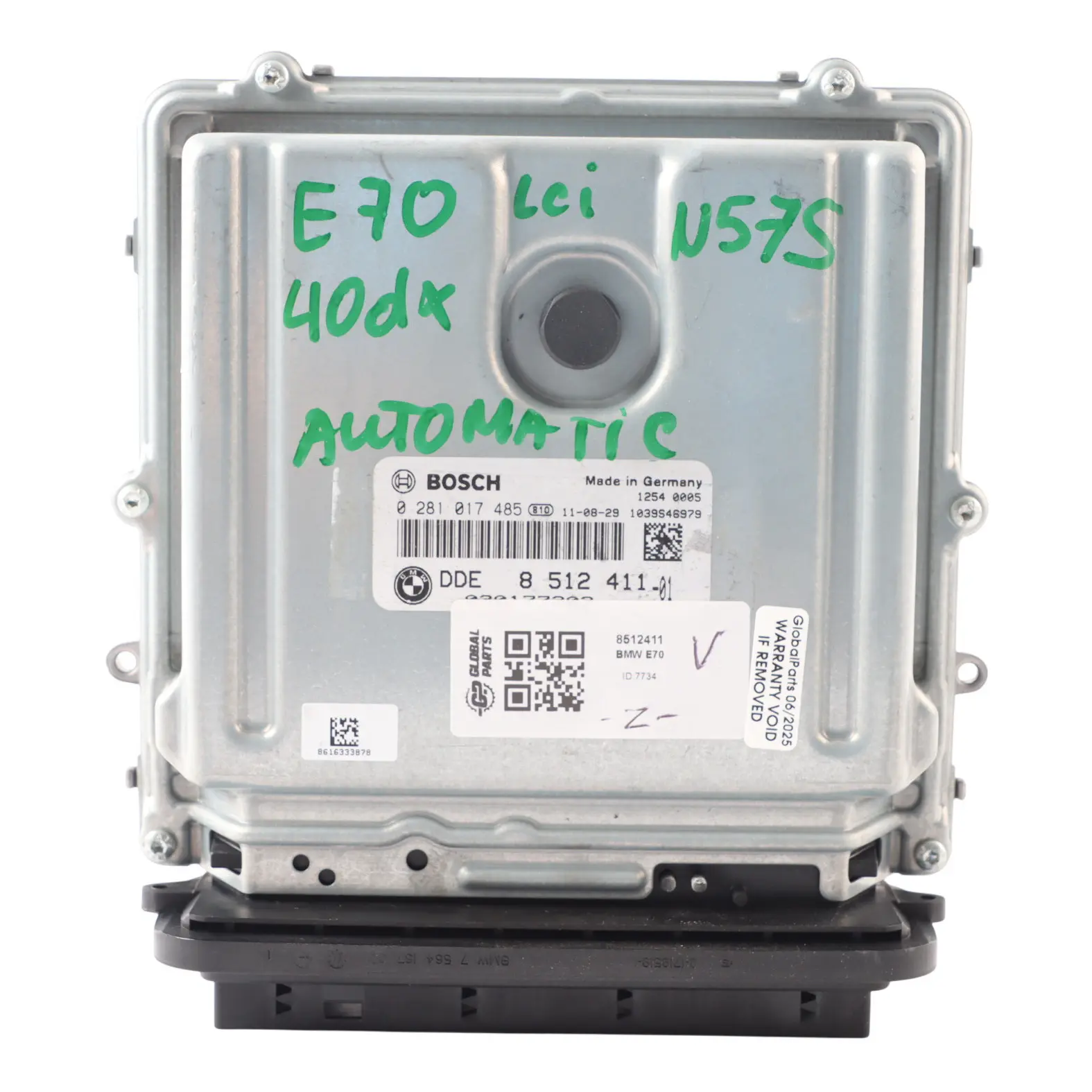 BMW X5 E70 LCI 40dX N57S 306HP Engine Control Unit ECU DDE 8512411 Automatic