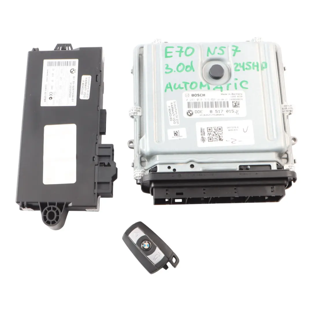 30dX N57 245HP Engine Module ECU Kit DDE Automatic to BMW X5 E70 LCI X6 E71 with Part number 8517015 BMW X5 E70 LCI X6 E71 30dX N57 245HP Engine Module ECU Kit DDE Automatic - SKU 8517015-4 - Part number 8517015