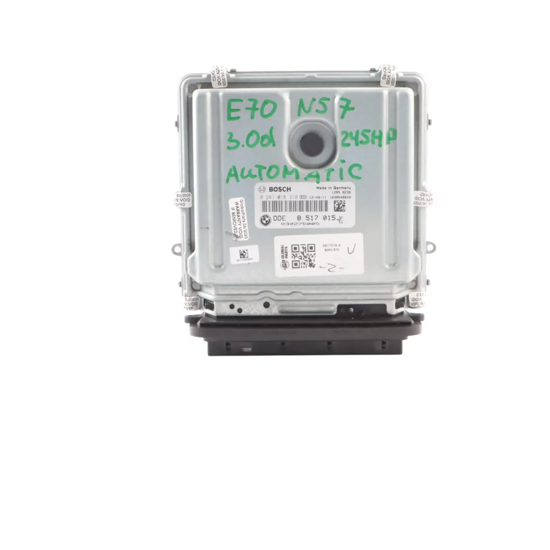 30dX N57 245HP Engine Module ECU Kit DDE Automatic to BMW X5 E70 LCI X6 E71 with Part number 8517015 BMW X5 E70 LCI X6 E71 30dX N57 245HP Engine Module ECU Kit DDE Automatic - SKU 8517015-4 - Part number 8517015