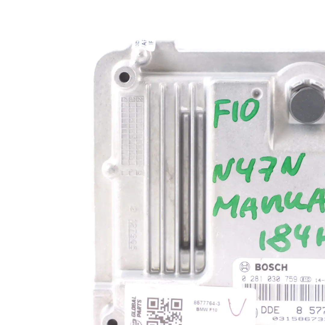 N47N 184HP Engine Control ECU DDE 8577764 Manual to BMW F10 F11 F30 F31 520d Diesel with Part number 8586534 BMW F10 F11 F30 F31 520d Diesel N47N 184HP Engine Control ECU DDE 8577764 Manual - SKU 8577764-3 - Part number 8586534