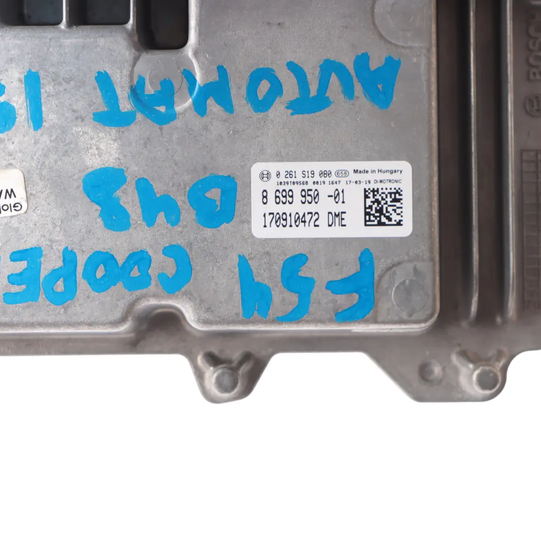 192HP Petrol B38 Engine ECU Kit DME Automatic to Mini Cooper S F54 with Part number 8699950 Mini Cooper S F54 192HP Petrol B38 Engine ECU Kit DME Automatic - SKU 8699950 - Part number 8699950