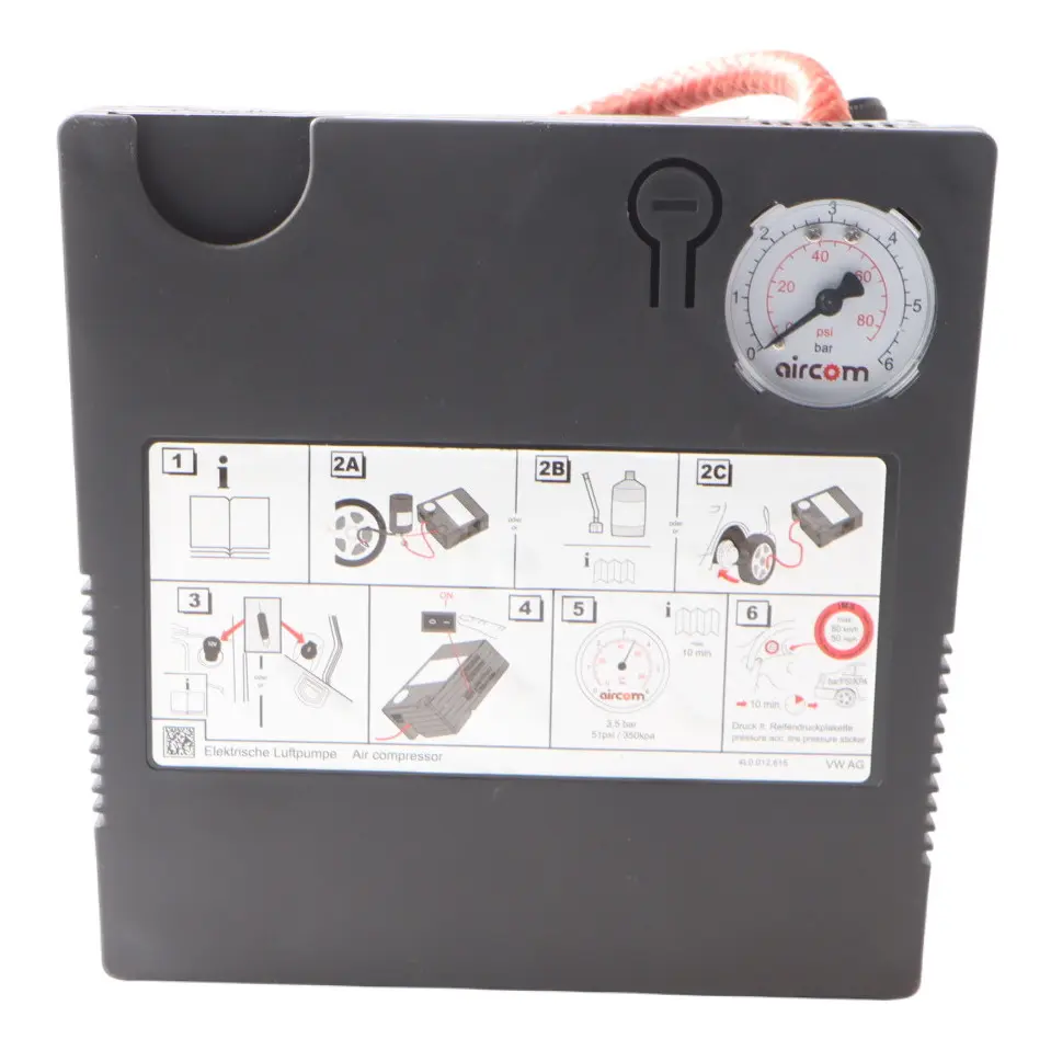 Tyre Inflator Air Pump Compressor to VW Volkswagen Touran 1T Audi Skoda with Part number 8D0012615C VW Volkswagen Touran 1T Audi Skoda Tyre Inflator Air Pump Compressor - SKU 8D0012615C - Part number 8D0012615C