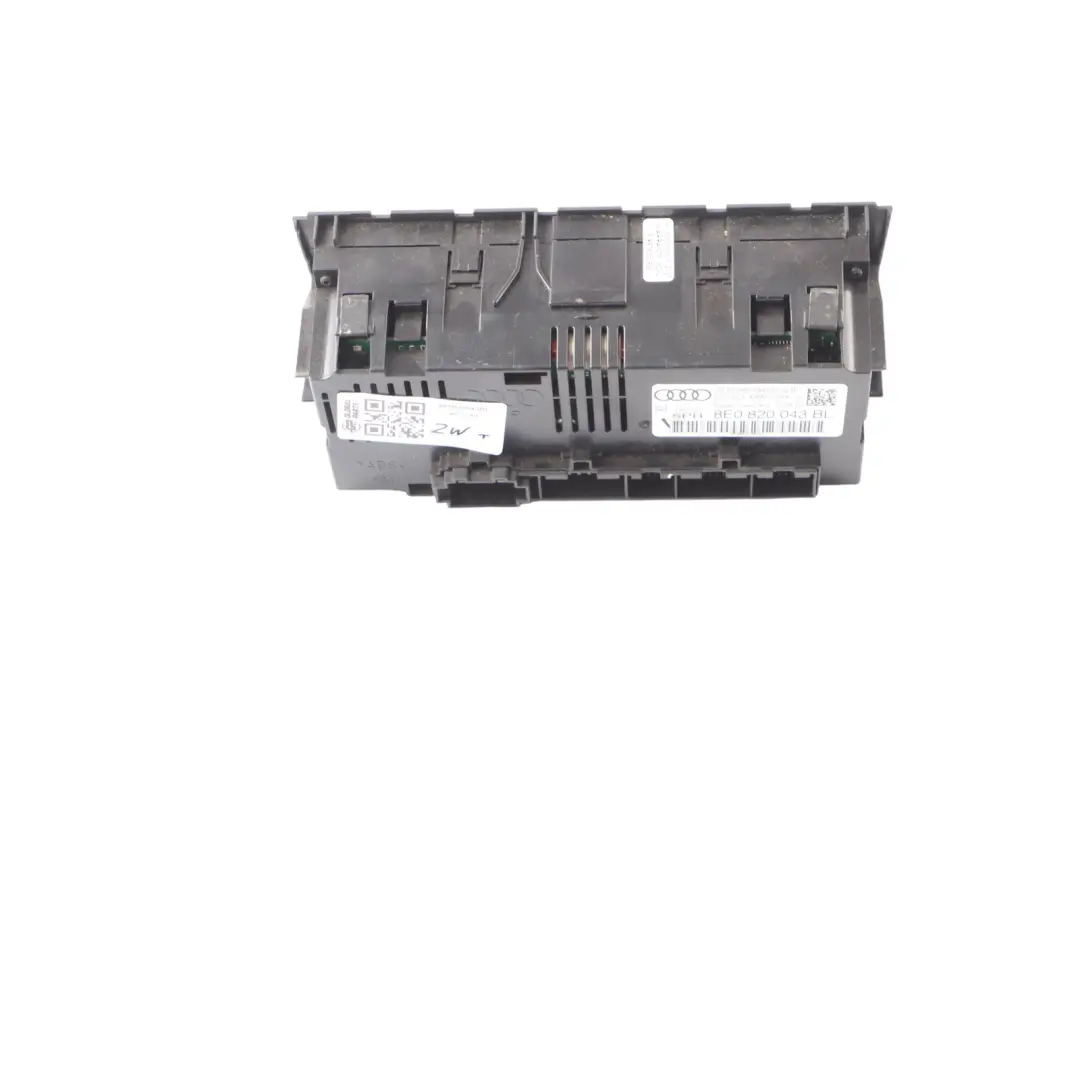 A/C Aire Acondicionado Calentador Panel De Control Clima para Audi A4 B7 con número de pieza 8E0820043BL Audi A4 B7 A/C Aire Acondicionado Calentador Panel De Control Clima - SKU 8E0820043BL - Número de pieza 8E0820043BL