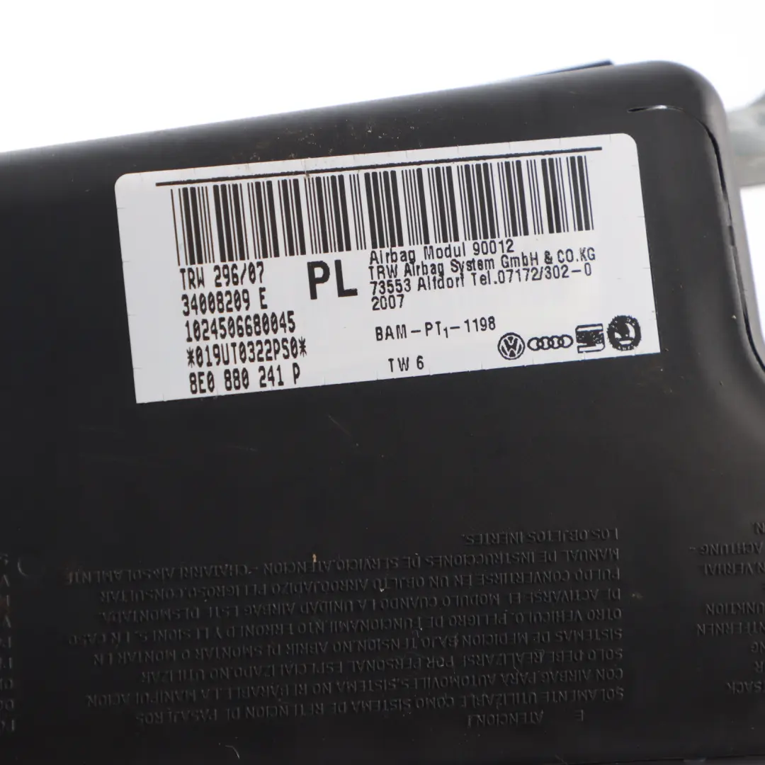 Front Seat Side Air Module Left N/S to Audi A4 B7 with Part number 8E0880241P Audi A4 B7 Front Seat Side Air Module Left N/S - SKU 8E0880241P - Part number 8E0880241P