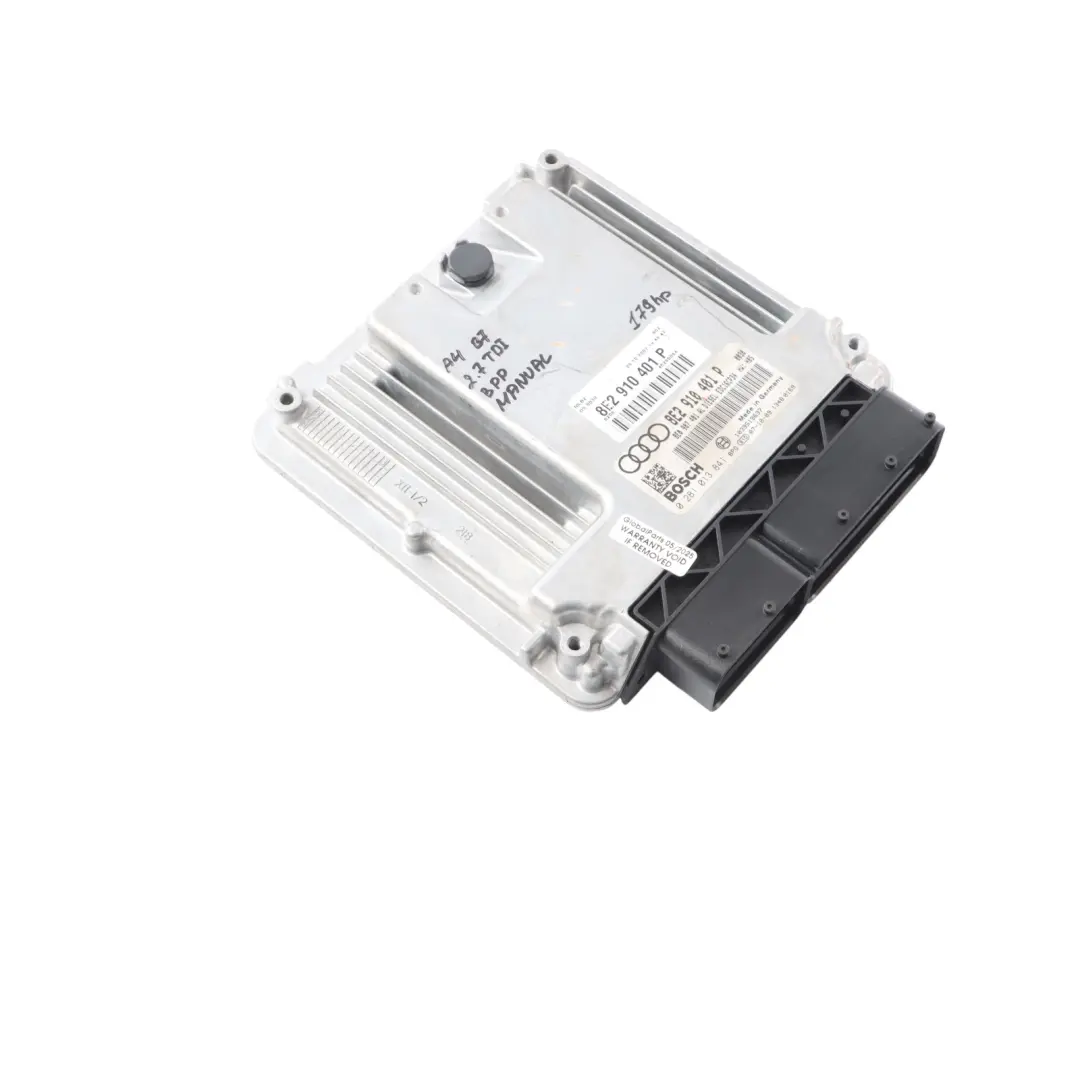 Audi A4 B7 2.7 TDI BPP 179HP Diesel Engine Unit Module ECU Manual - SKU 8E2910401P - Part number 8E2910401P