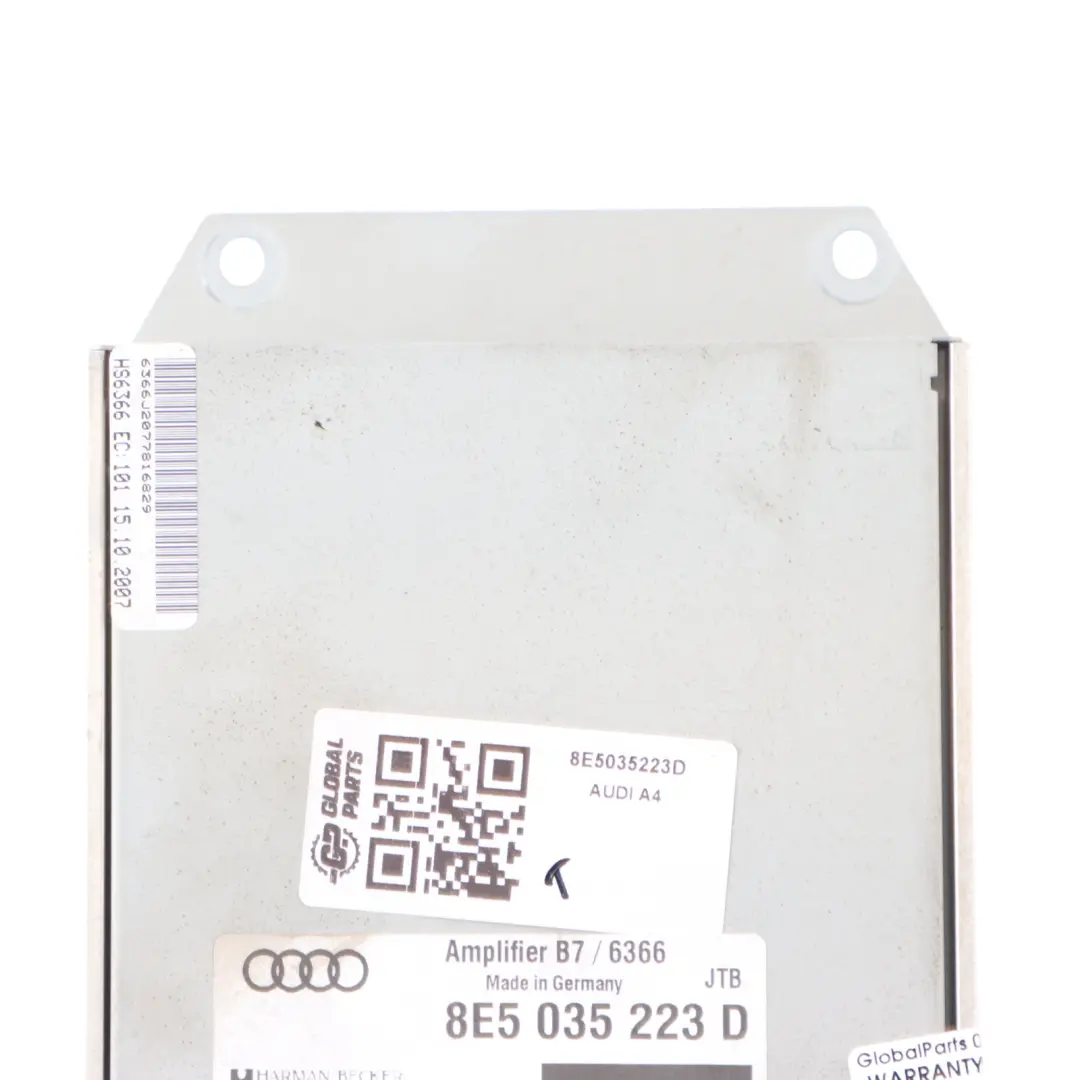 Stereo Radio Sound Audio Amplifier Module Harman Becker to Audi A4 B7 with Part number 8E5035223D Audi A4 B7 Stereo Radio Sound Audio Amplifier Module Harman Becker - SKU 8E5035223D - Part number 8E5035223D