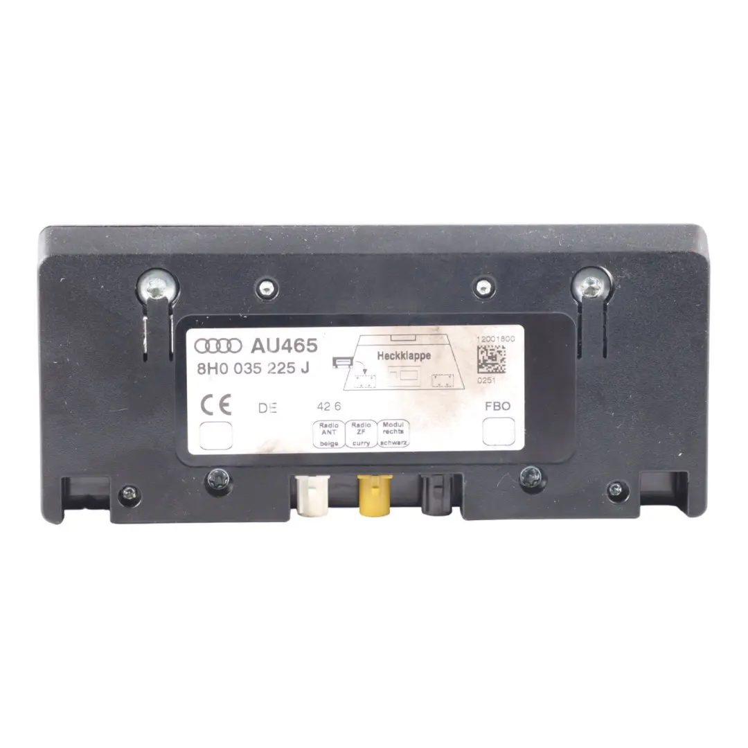 Aerial Antenna Amplifier Module Unit Left N/S to Audi A4 B7 Cabrio with Part number 8H0035225J Audi A4 B7 Cabrio Aerial Antenna Amplifier Module Unit Left N/S - SKU 8H0035225J - Part number 8H0035225J