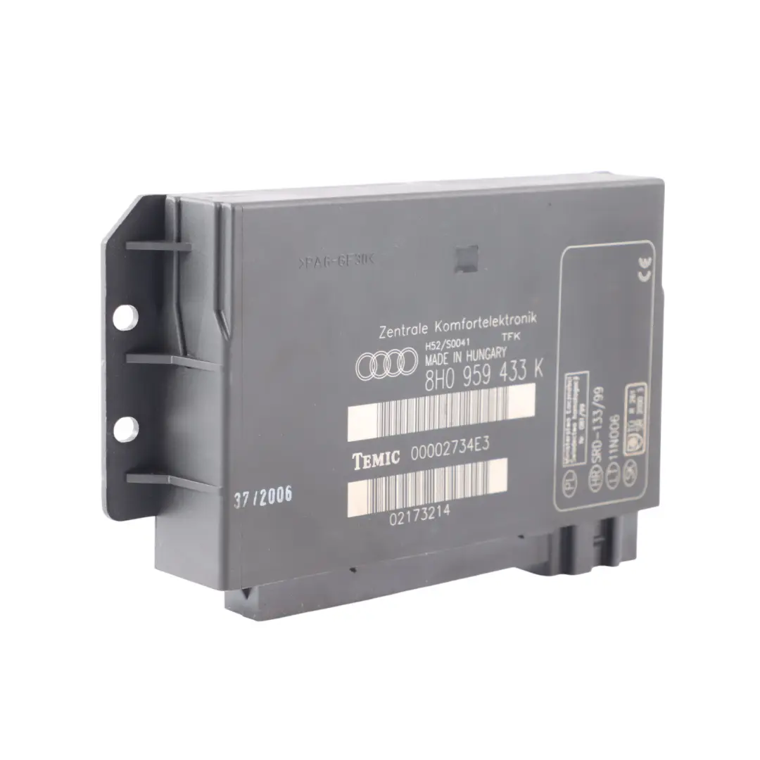 Body Comfort Central Control Unit Module BCM ECU to Audi A4 B7 Cabrio with Part number 8H0959433K Audi A4 B7 Cabrio Body Comfort Central Control Unit Module BCM ECU - SKU 8H0959433K - Part number 8H0959433K