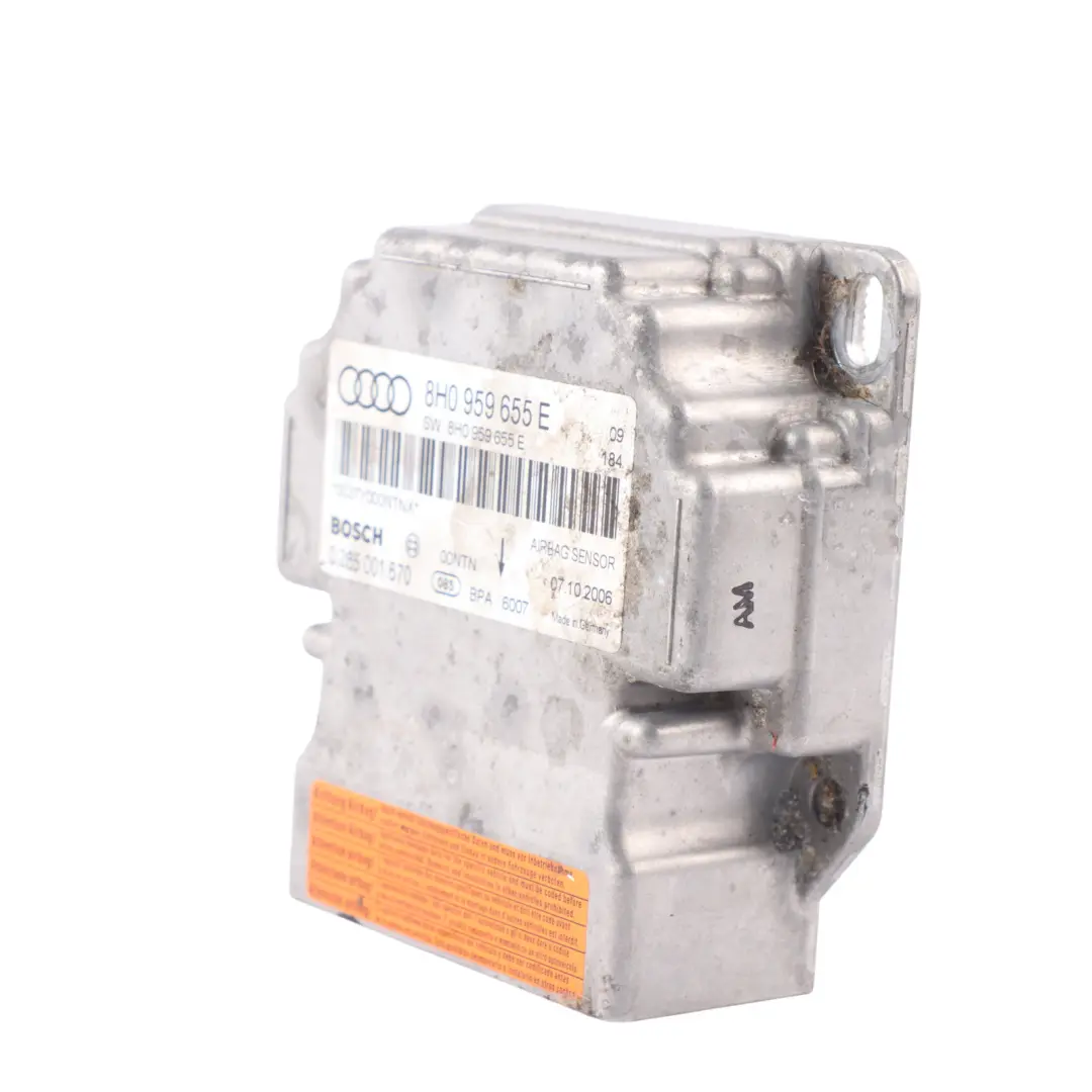Luft Modul Steuergerät ECU Aufprall Sensor für Audi A4 S4 B7 Cabrio mit Teilenummer 8H0959655E Audi A4 S4 B7 Cabrio Luft Modul Steuergerät ECU Aufprall Sensor - SKU 8H0959655E - Teilenummer 8H0959655E