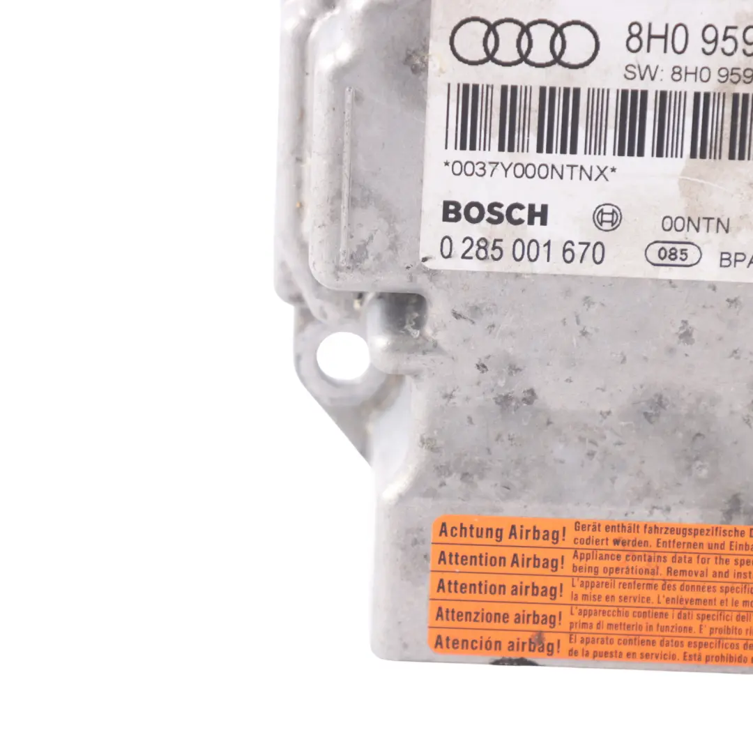 Luft Modul Steuergerät ECU Aufprall Sensor für Audi A4 S4 B7 Cabrio mit Teilenummer 8H0959655E Audi A4 S4 B7 Cabrio Luft Modul Steuergerät ECU Aufprall Sensor - SKU 8H0959655E - Teilenummer 8H0959655E
