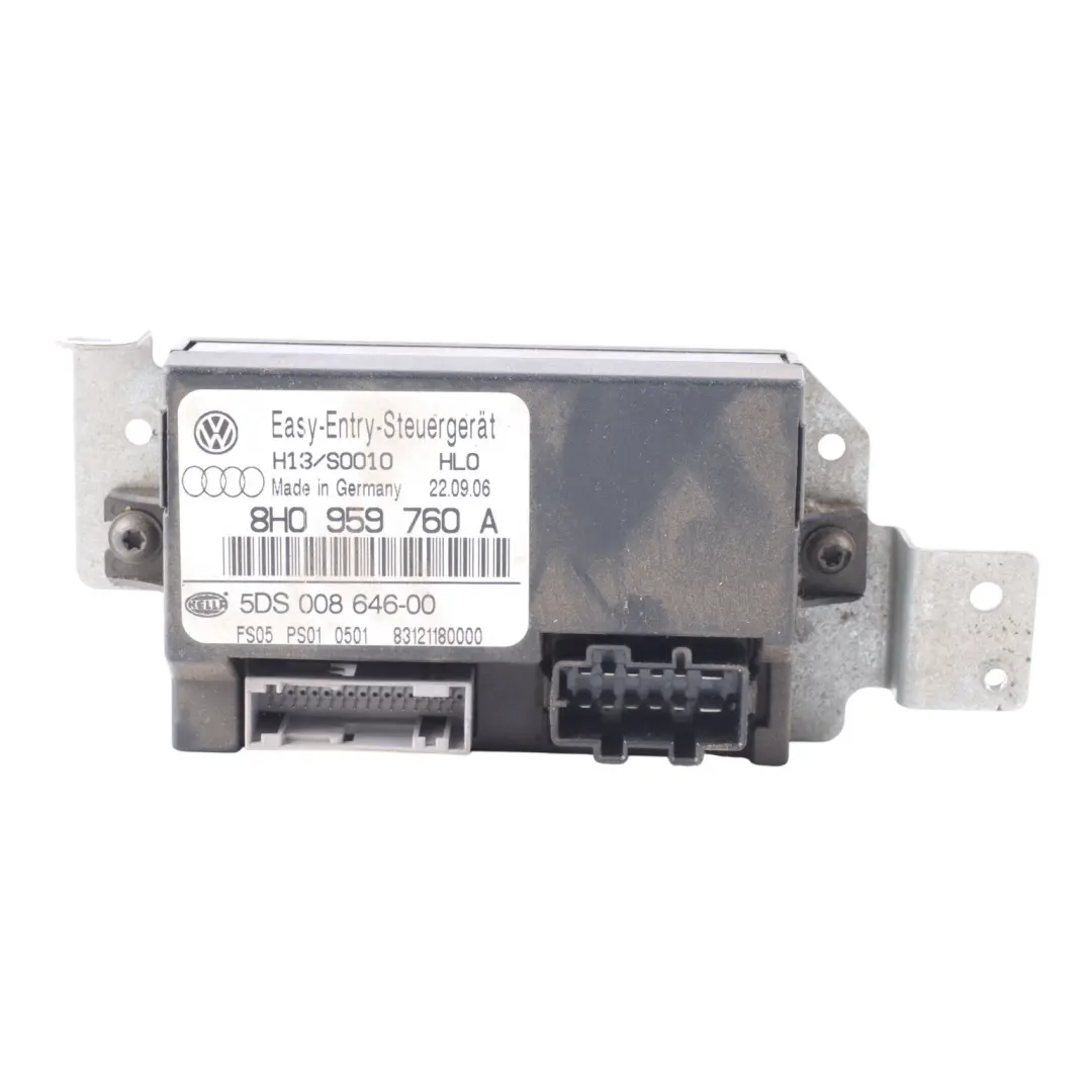 Front Seat Memory Control Module Left Right N/O/S to Audi A4 B7 Cabrio with Part number 8H0959760A Audi A4 B7 Cabrio Front Seat Memory Control Module Left Right N/O/S - SKU 8H0959760A - Part number 8H0959760A