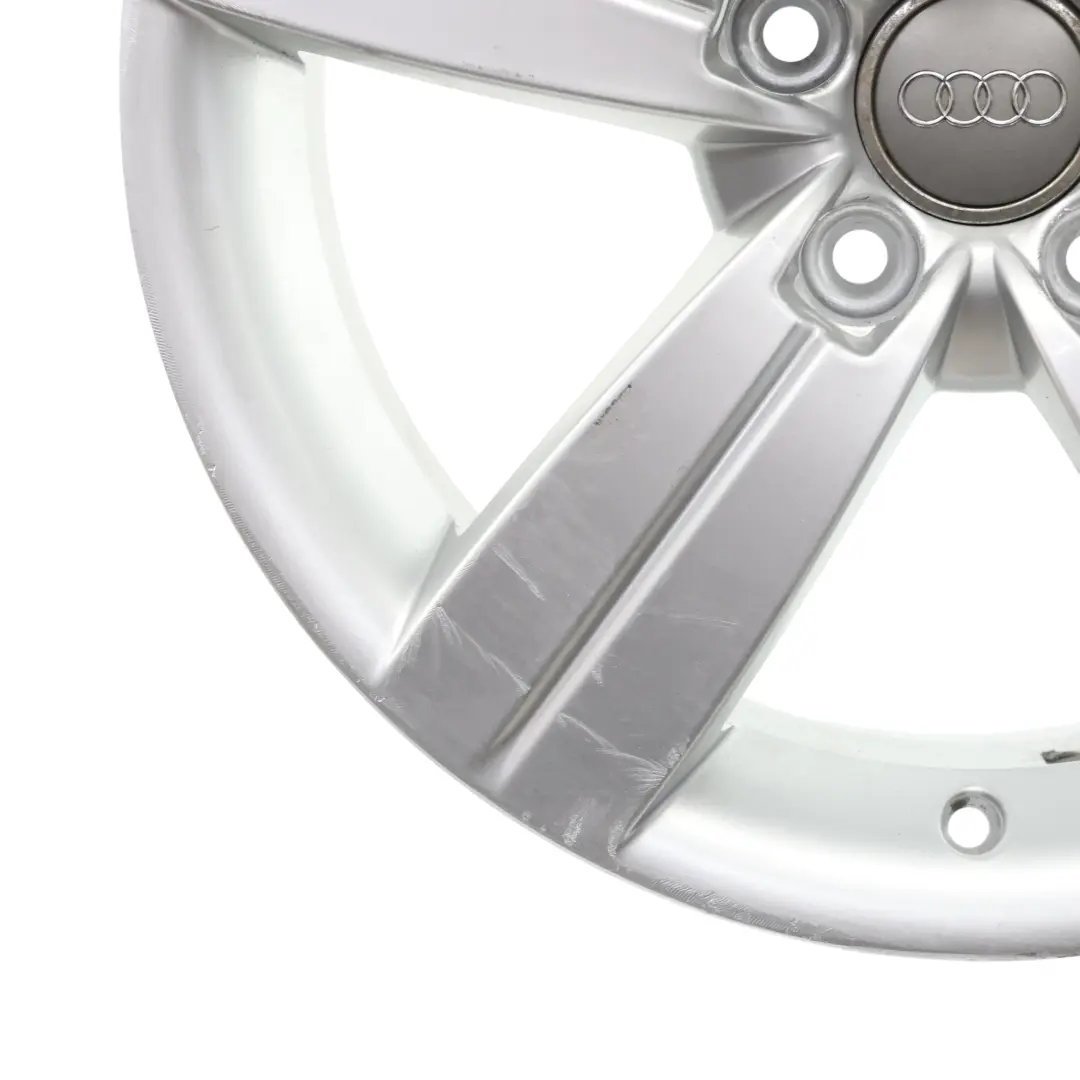 Audi TT Mk2 8J Silver Alloy Wheel Rim 17" ET:47 8J Star Spoke - SKU 8J0601025C-1 - Part number 8J0601025C