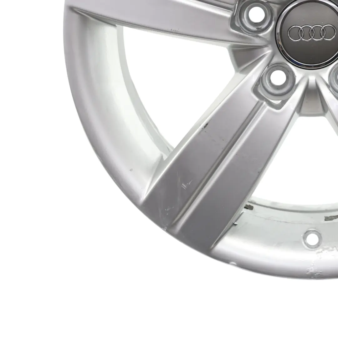 Audi TT Mk2 8J Silver Alloy Wheel Rim 17" ET:47 8J Star Spoke - SKU 8J0601025C-3 - Part number 8J0601025C