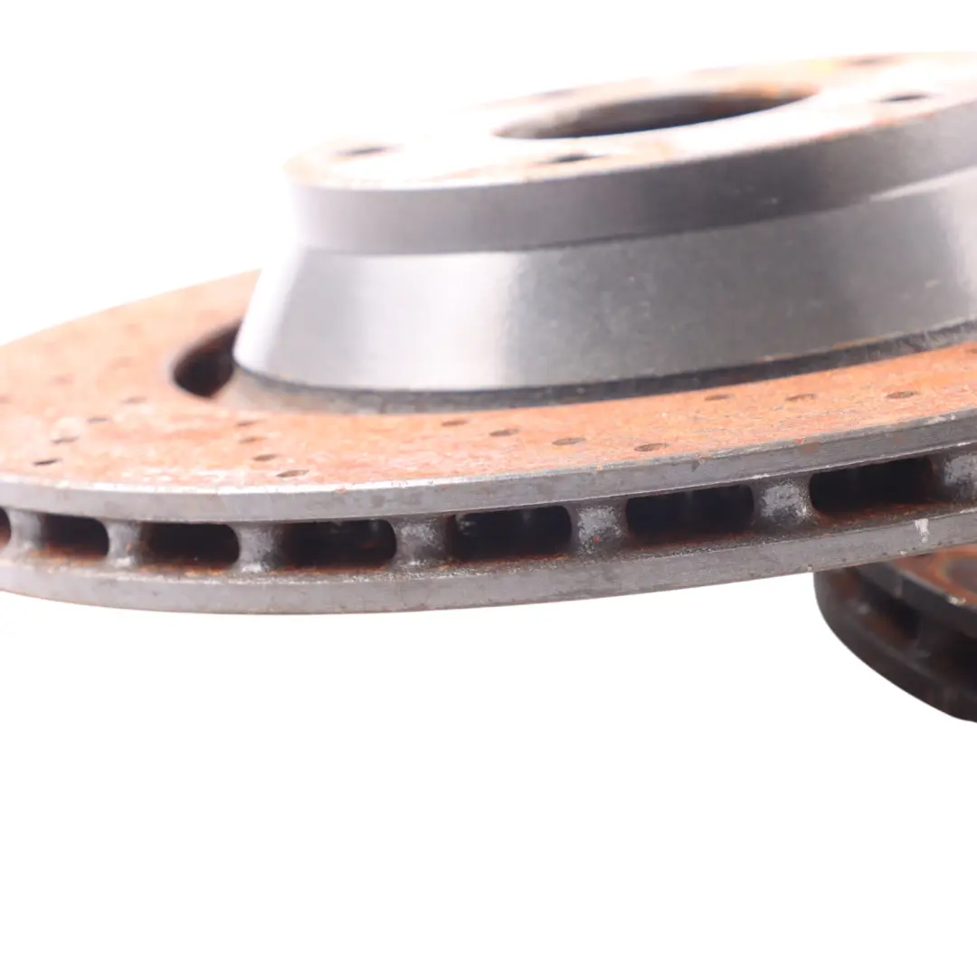 Brake Disc Set Rear Left Right N/O/S Perforated Wheel Disc to Audi TT 8J with Part number 8J0615601A Audi TT 8J Brake Disc Set Rear Left Right N/O/S Perforated Wheel Disc - SKU 8J0615601A - Part number 8J0615601A