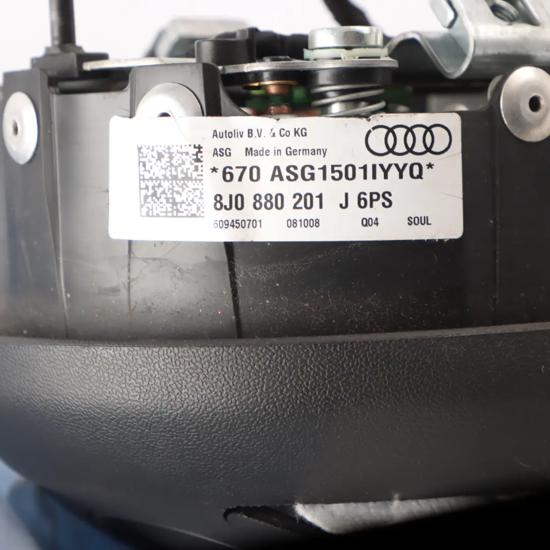 Driver Side Sport Steering Wheel Air Module Unit DAMAGED to Audi TT 8J with Part number 8J0880201J Audi TT 8J Driver Side Sport Steering Wheel Air Module Unit DAMAGED - SKU 8J0880201J-1 - Part number 8J0880201J