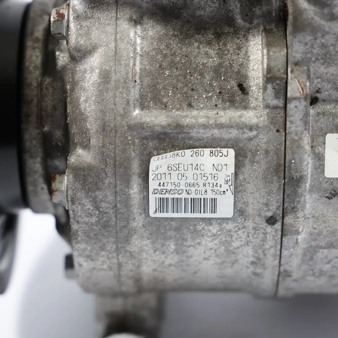 CDUC A/C Aria Condizionata Compressore Pompa per Audi A5 8T 3.0 TDI con numero di parte 8K0260805J Audi A5 8T 3.0 TDI CDUC A/C Aria Condizionata Compressore Pompa - SKU 8K0260805J - Numero di parte 8K0260805J