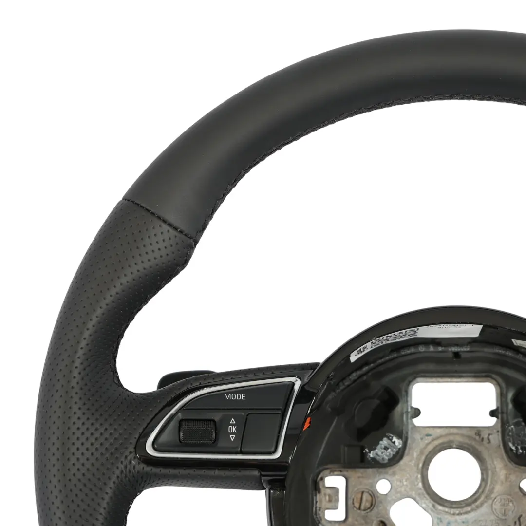 Volante Audi A4 B8 A5 8T S-Line NUOVO Paddle In Pelle Nera Fondo Piatto - SKU 8K0419091CP-1 - Numero di parte 8K0419091CP