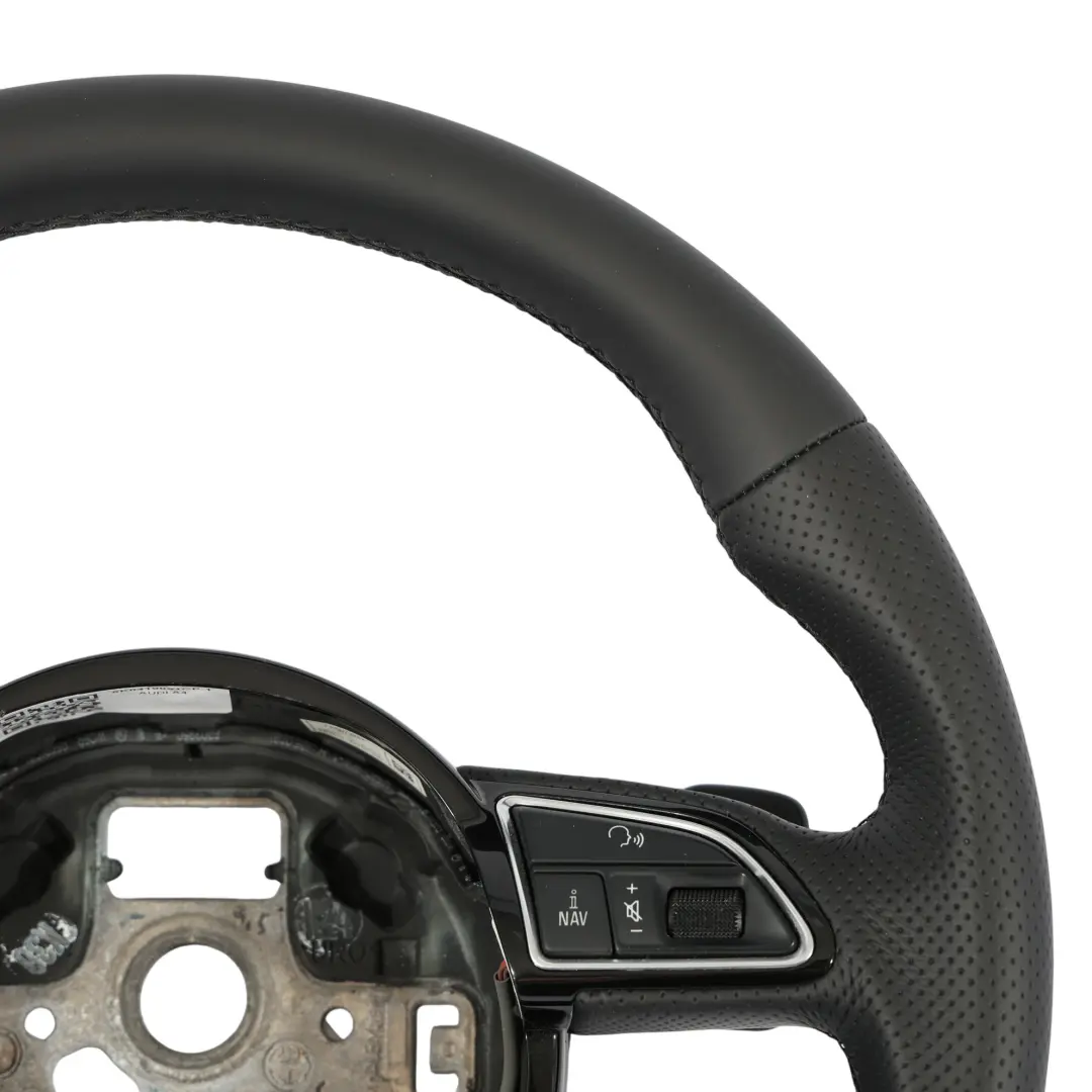 NUEVO Cuero Negro Paletas Fondo Plano para Volante Audi A4 B8 A5 8T S-Line con número de pieza 8K0419091CP Volante Audi A4 B8 A5 8T S-Line NUEVO Cuero Negro Paletas Fondo Plano - SKU 8K0419091CP-1 - Número de pieza 8K0419091CP