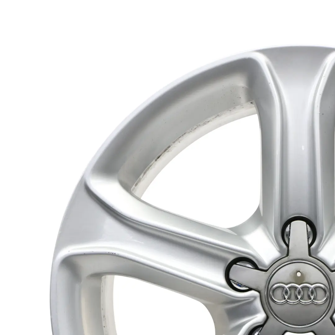 Audi A4 B8 8K Argento Cerchio In Lega 17" ET:45 7,5J Star Spoke - SKU 8K0601025CE-1 - Numero di parte 8K0601025CE
