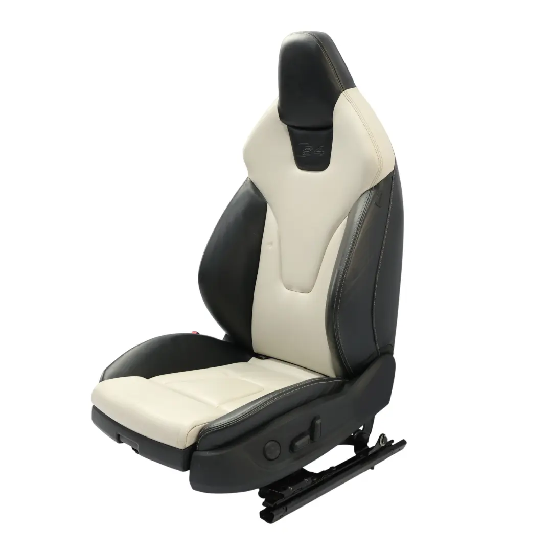 Audi S4 B8 8K Sedile Anteriore Riscaldato Pele Sinistro Anima Nera Perla Argento - SKU 8K0881805M-3 - Numero di parte 8K0881805M