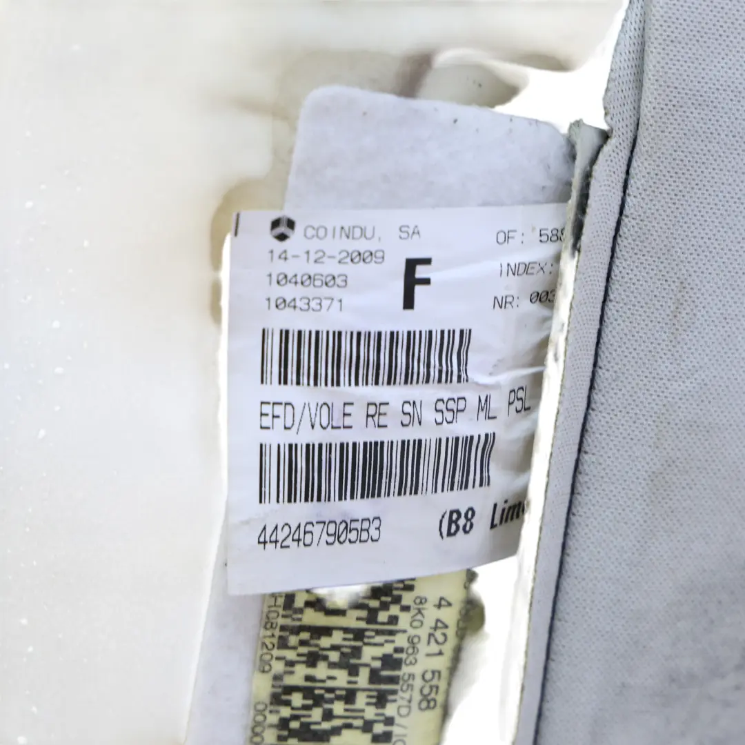 Sportsitz Rückenlehne Vorne Rechts Leder Nappa Seele Schwarz Silber für Audi S4 B8 mit Teilenummer 8K0881806M Audi S4 B8 Sportsitz Rückenlehne Vorne Rechts Leder Nappa Seele Schwarz Silber - SKU 8K0881806M-2 - Teilenummer 8K0881806M