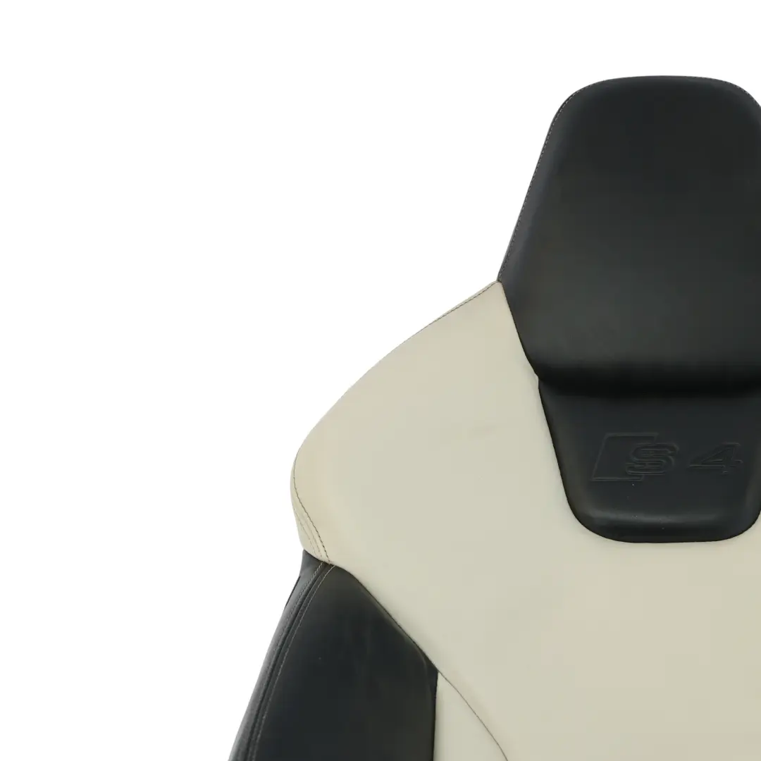 Backrest Front Right O/S Leather Nappa Soul Black Silver to Audi S4 B8 Sport Seat with Part number 8K0881806M Audi S4 B8 Sport Seat Backrest Front Right O/S Leather Nappa Soul Black Silver - SKU 8K0881806M-2 - Part number 8K0881806M