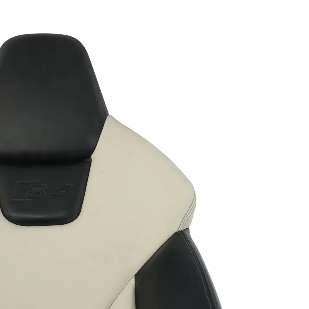 Backrest Front Right O/S Leather Nappa Soul Black Silver to Audi S4 B8 Sport Seat with Part number 8K0881806M Audi S4 B8 Sport Seat Backrest Front Right O/S Leather Nappa Soul Black Silver - SKU 8K0881806M-2 - Part number 8K0881806M