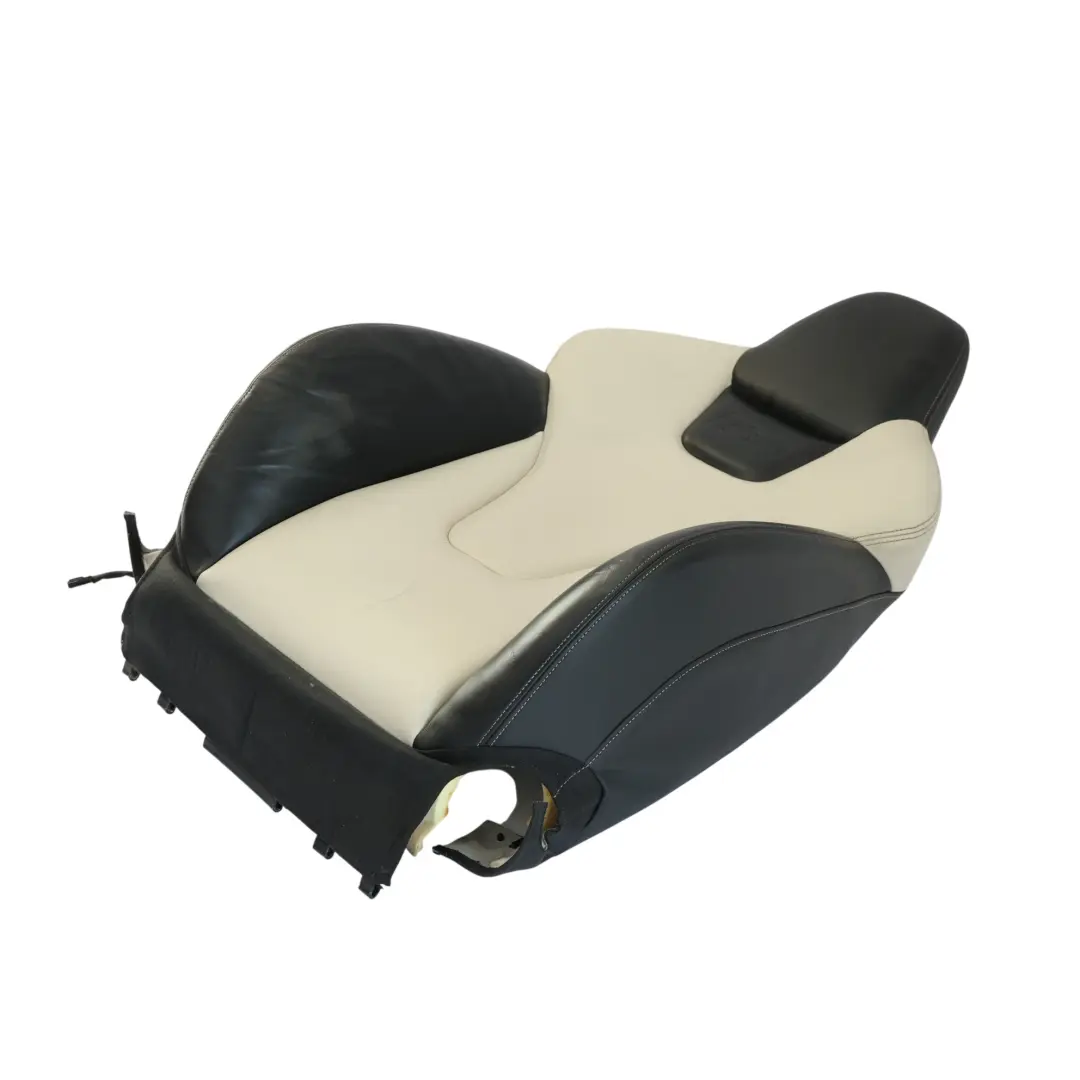 Backrest Front Right O/S Leather Nappa Soul Black Silver to Audi S4 B8 Sport Seat with Part number 8K0881806M Audi S4 B8 Sport Seat Backrest Front Right O/S Leather Nappa Soul Black Silver - SKU 8K0881806M-2 - Part number 8K0881806M