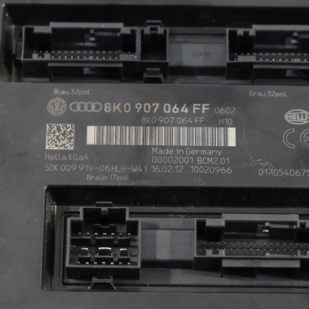 Audi A4 S4 B8 Body Control Comfort Unit Module BCM2 Unit ECU - SKU 8K0907064FF - Part number 8K0907064FF