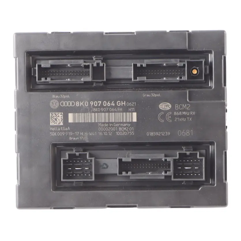 Unit Audi A4 S4 B8 Q5 8R Central Control Module BCM Unit ECU to Comfort with Part number 8K0907064GH Comfort Unit Audi A4 S4 B8 Q5 8R Central Control Module BCM Unit ECU - SKU 8K0907064GH - Part number 8K0907064GH