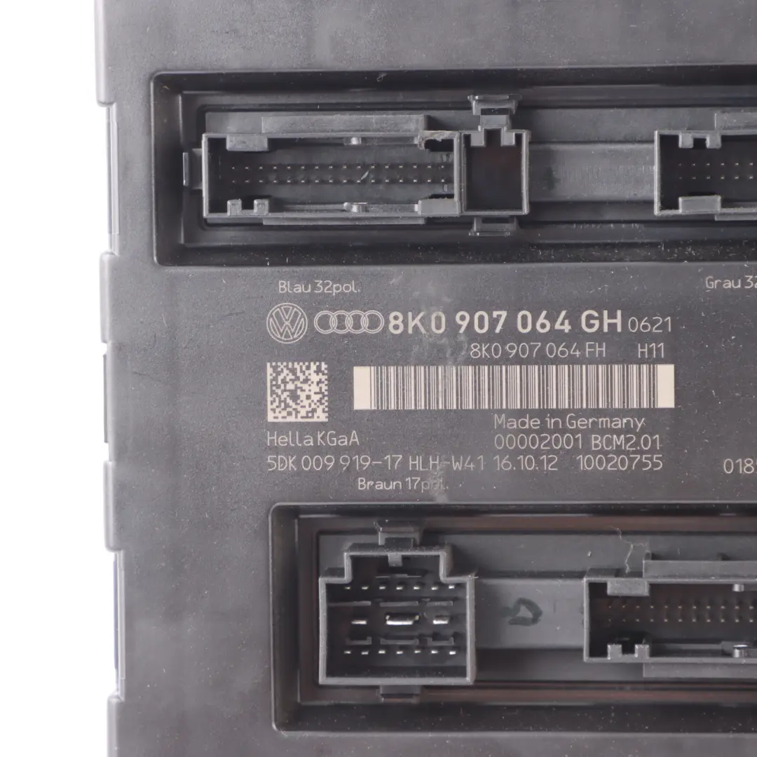 Unit Audi A4 S4 B8 Q5 8R Central Control Module BCM Unit ECU to Comfort with Part number 8K0907064GH Comfort Unit Audi A4 S4 B8 Q5 8R Central Control Module BCM Unit ECU - SKU 8K0907064GH - Part number 8K0907064GH