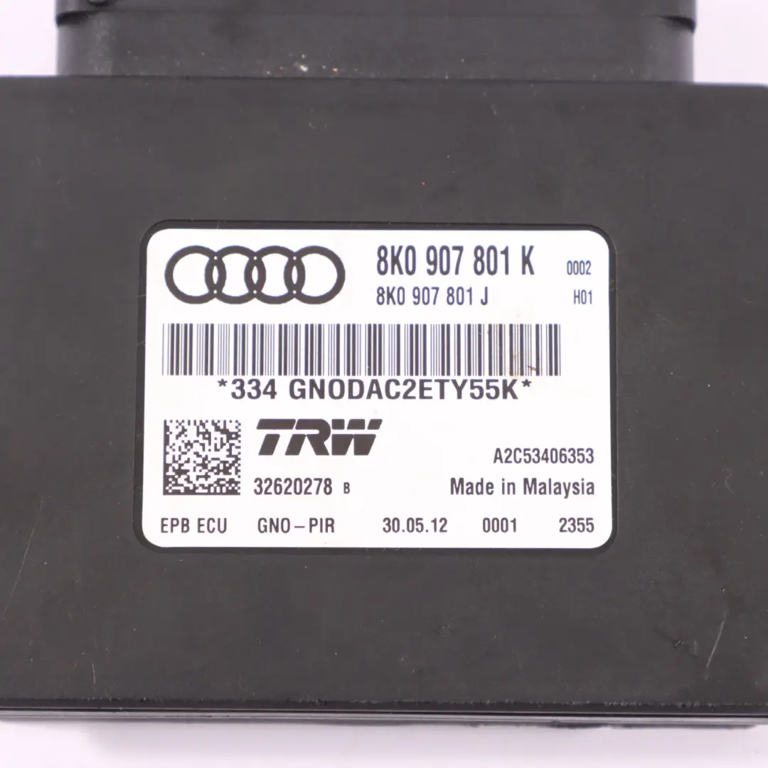 Moduł Sterownik Hamulca Ręcznego ECU do Audi A4 B8 o numerze 8K0907801K Audi A4 B8 Moduł Sterownik Hamulca Ręcznego ECU - SKU 8K0907801K - Numer Części 8K0907801K