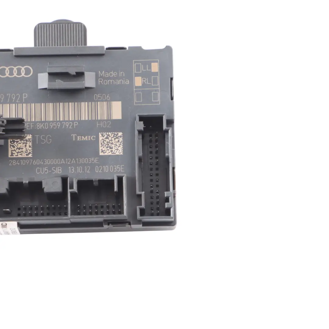 Front Right Door O/S Control Unit Module ECU to Audi A4 S4 B8 Q5 8R with Part number 8K0959792P Audi A4 S4 B8 Q5 8R Front Right Door O/S Control Unit Module ECU - SKU 8K0959792P - Part number 8K0959792P