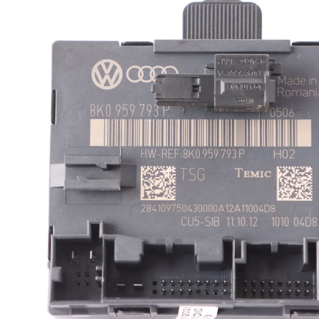 Front Left Door N/S Control Unit Module ECU to Audi A4 S4 B8 Q5 8R with Part number 8K0959793P Audi A4 S4 B8 Q5 8R Front Left Door N/S Control Unit Module ECU - SKU 8K0959793P - Part number 8K0959793P