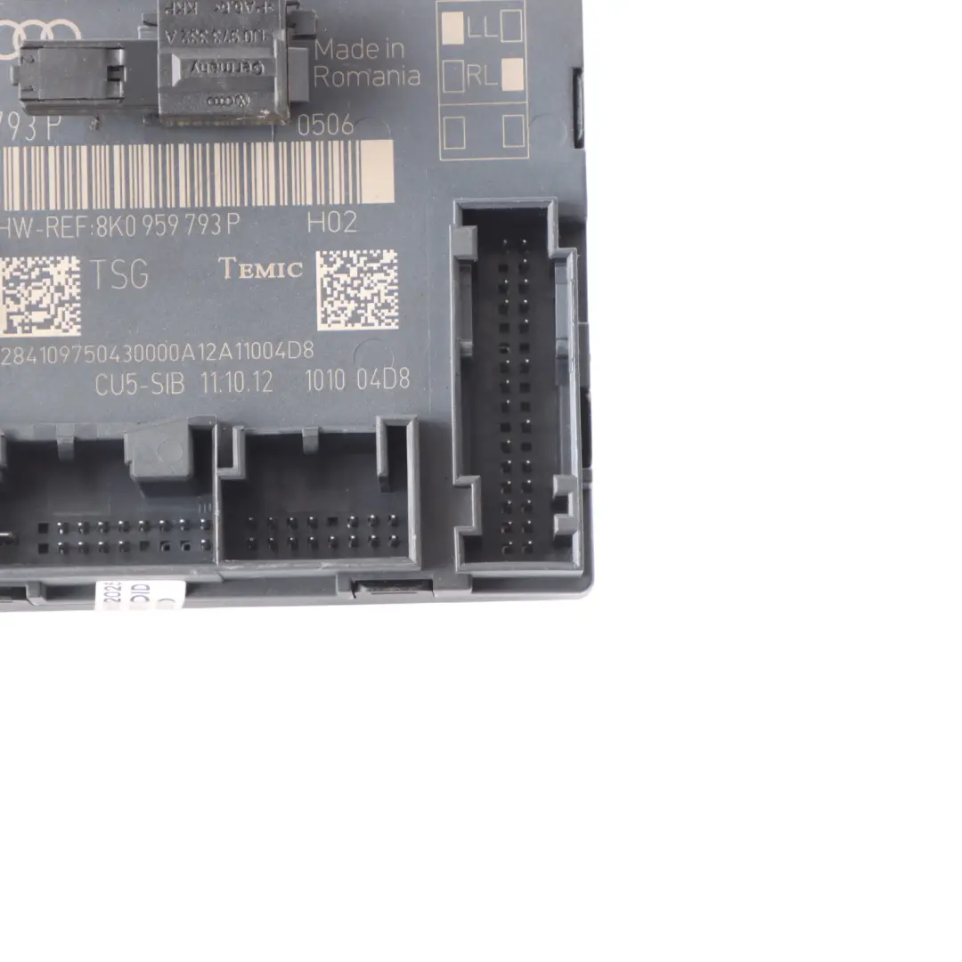 Front Left Door N/S Control Unit Module ECU to Audi A4 S4 B8 Q5 8R with Part number 8K0959793P Audi A4 S4 B8 Q5 8R Front Left Door N/S Control Unit Module ECU - SKU 8K0959793P - Part number 8K0959793P
